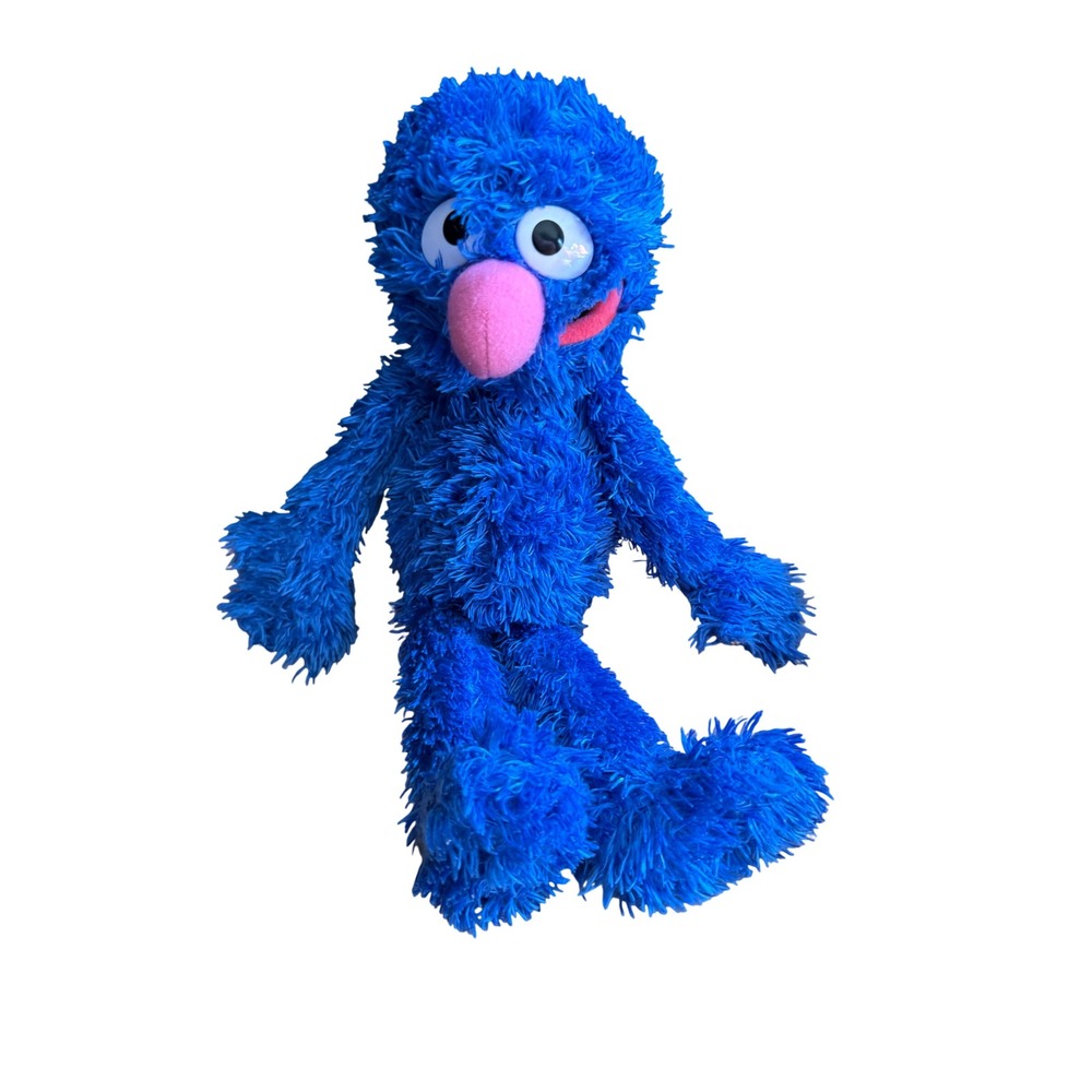 Gund Sesame Street Grover Blue Shaggy Plush Bean Bag Toy 14 Inch